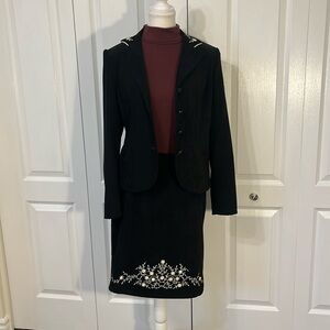Jessica jacket and skirt.  Beautiful embroidery on front of both.